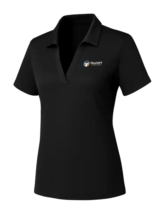 Womens Black PosiCharge RacerMesh Polo w/Talcott Logo