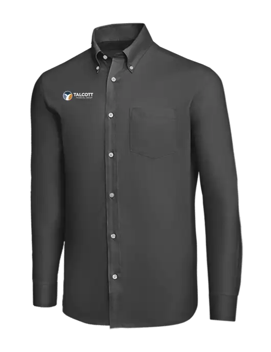 Brooks Brothers Dark Grey Wrinkle-Free Stretch Nailhead Shirt w/Talcott Logo