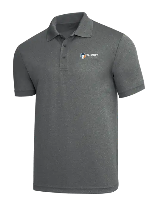 Medium Grey Heather PosiCharge RacerMesh Polo w/Talcott Logo