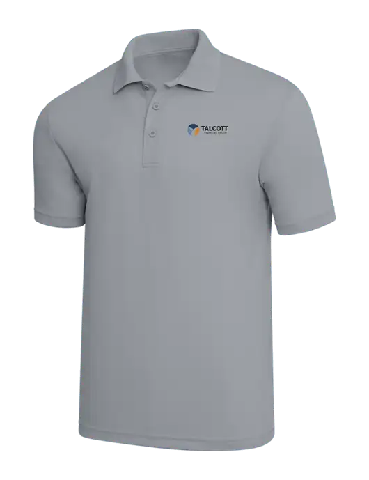 Light Grey PosiCharge RacerMesh Polo w/Talcott Logo