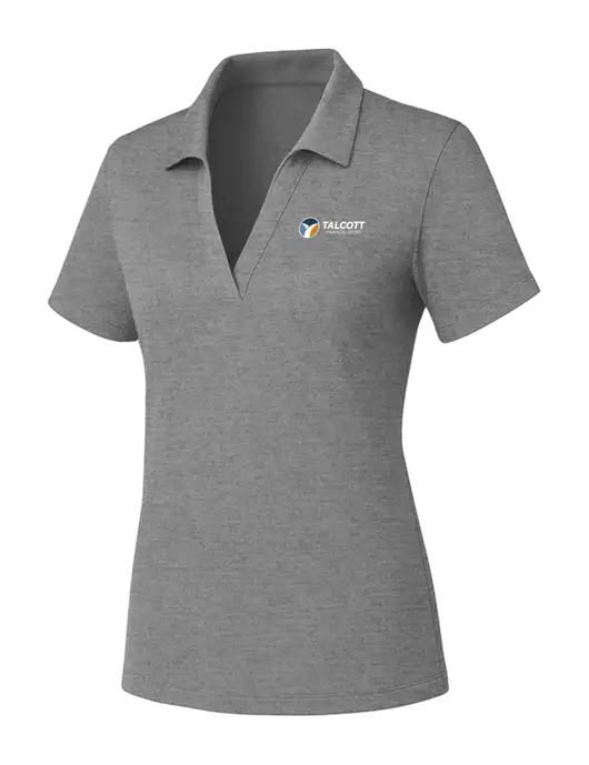 Womens Medium Grey Heather PosiCharge RacerMesh Polo w/Talcott Logo