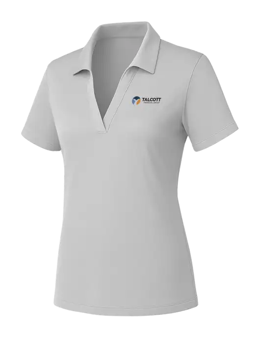 Womens Light Grey PosiCharge RacerMesh Polo w/Talcott Logo