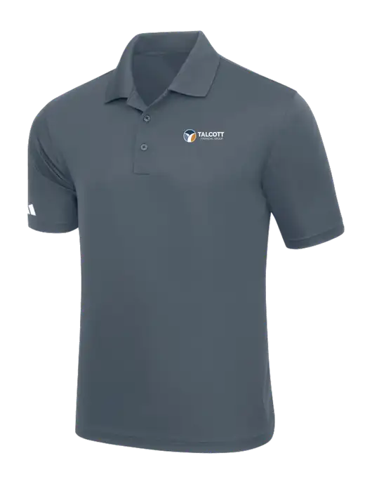 Adidas Medium Grey Basic Sport Polo w/Talcott Logo