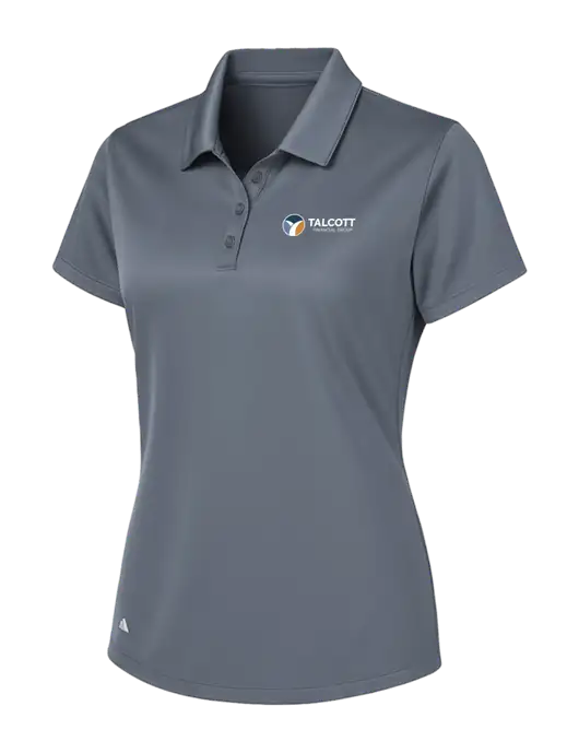 Adidas Medium Grey Womens Basic Sport Polo w/Talcott Logo