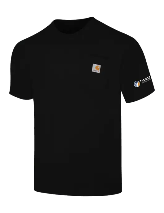 Carhartt Loose Fit Workwear Black Short Sleeve Pocket T-Shirt w/Talcott Logo