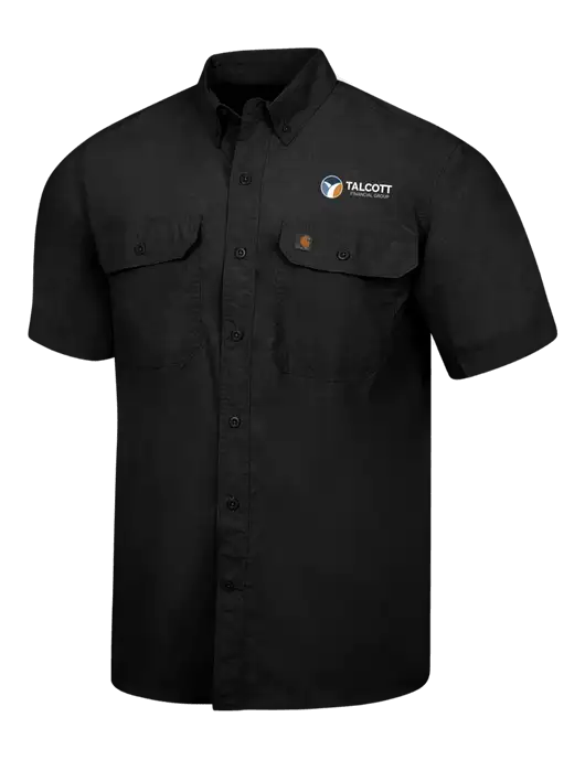 Carhartt Force Black Solid Short Sleeve Shirt w/Talcott Logo