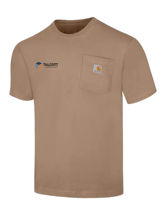 Carhartt Workwear Dark Tan Pocket Short Sleeve T-Shirt w/Talcott Logo