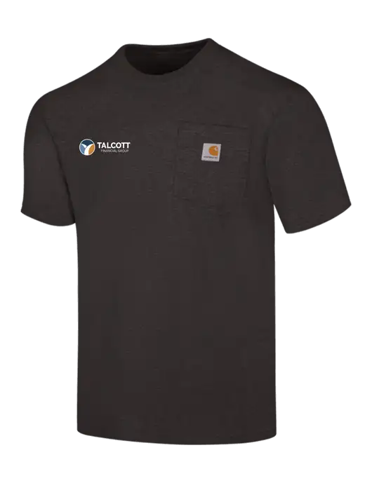 Carhartt Workwear Charcoal Heather Pocket Short Sleeve T-Shirt w/Talcott Logo