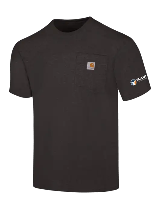 Carhartt Loose Fit Workwear Charcoal Heather Short Sleeve Pocket T-Shirt w/Talcott Logo