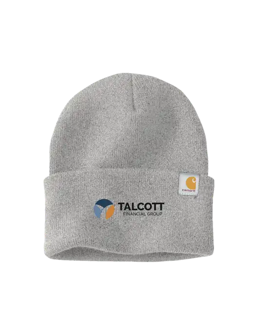 Carhartt Light Grey Heather Watch Cap 2.0 w/Talcott Logo