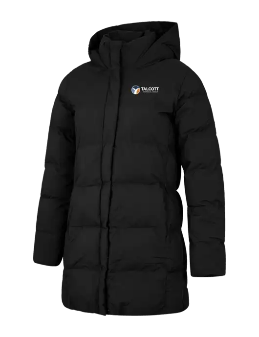 Mercer+Mettle Womens Deep Black Puffy Parka  w/Talcott Logo