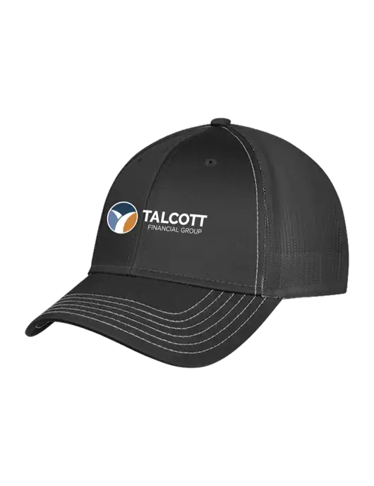 Charcoal Grey Mesh Trucker Cap Snap Back w/Talcott Logo