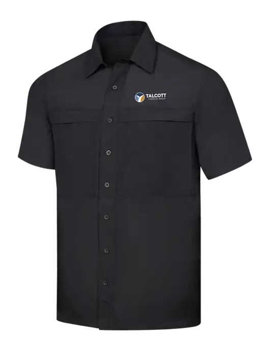 Black Short Sleeve UV Daybreak Shirt w/Talcott Logo