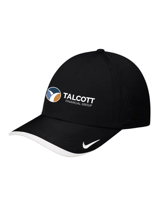 Nike Black/White Dri-FIT Perforated Performance Cap w/Talcott Logo