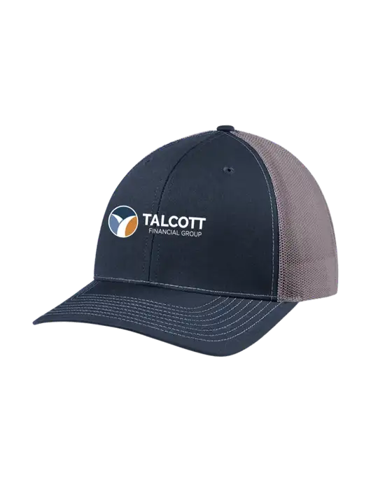 Richardson Adjustable Snapback Original 112 Trucker Cap Navy w/Charcoal Mesh w/Talcott Logo