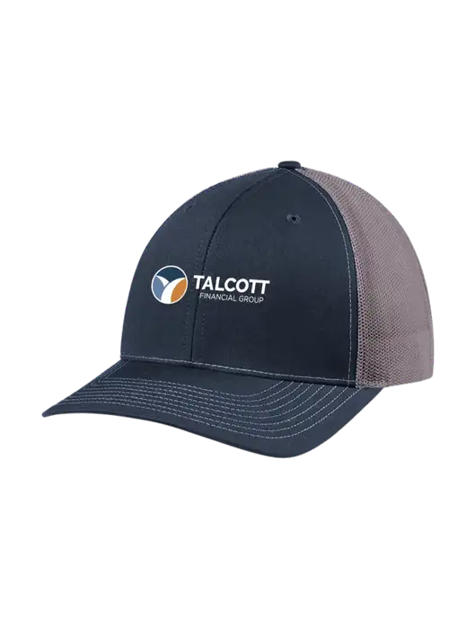 Richardson Adjustable Snapback Original 112 Trucker Cap Navy w/Charcoal Mesh w/Talcott Logo