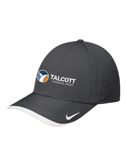 Nike Dark Grey/White Dri-FIT Perforated Performance Cap w/Talcott Logo