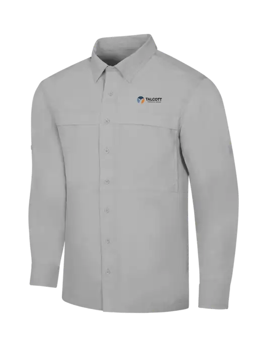 Light Grey Long Sleeve UV Daybreak Shirt w/Talcott Logo