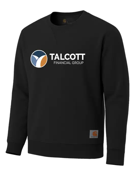Carhartt Black Midweight Crewneck Sweatshirt w/Talcott Logo