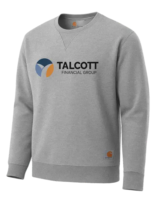 Carhartt Light Grey Heather Midweight Crewneck Sweatshirt w/Talcott Logo