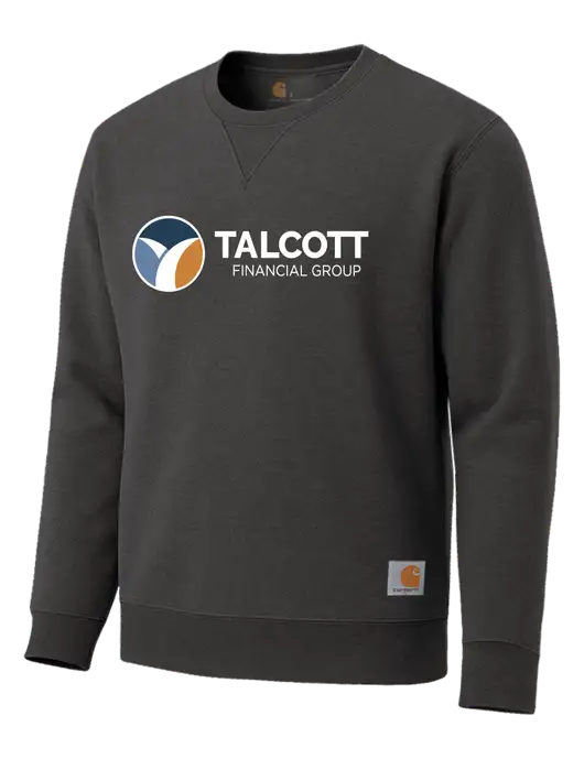 Carhartt Dark Grey Heather Midweight Crewneck Sweatshirt w/Talcott Logo
