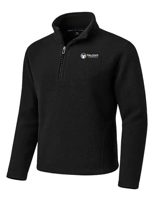 Black Fleece 1/4-Zip Pullover w/Talcott Logo