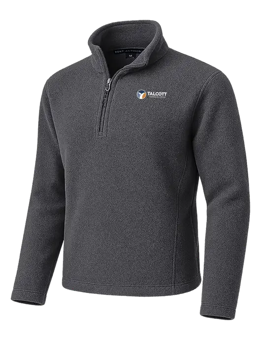 Dark Grey Fleece 1/4-Zip Pullover w/Talcott Logo