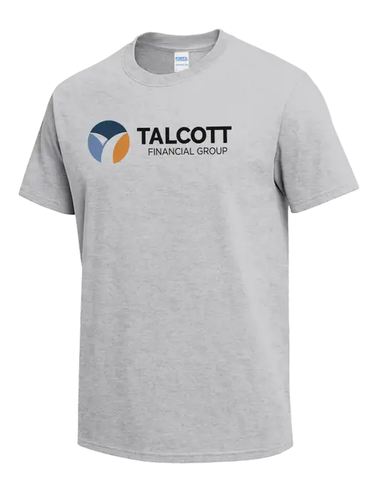 Light Grey Heather Heavyweight 6.1 oz T-Shirt w/Talcott Logo