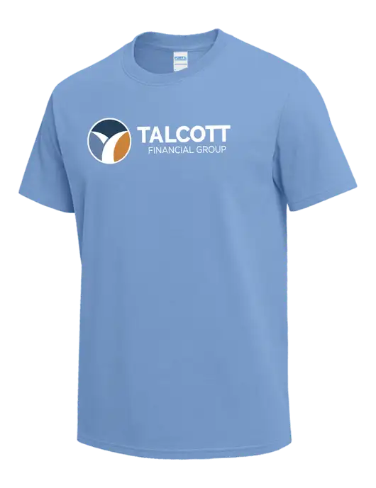 Light Blue Heavyweight 6.1 oz T-Shirt w/Talcott Logo