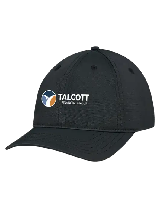Black Nylon Twill Performance Cap w/Talcott Logo