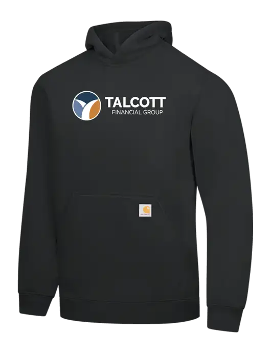Carhartt Black Midweight Hooded Sweatshirt w/Talcott Logo