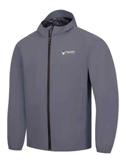 Dark Grey Essential Rain Jacket w/Talcott Logo