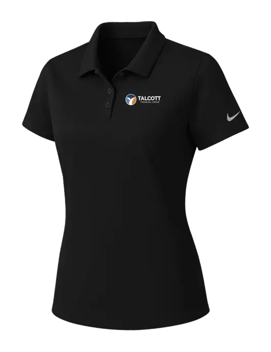 Nike Womens Black Dry Essential Solid Polo w/Talcott Logo