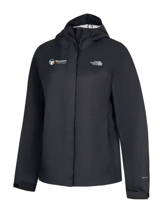 The North Face Womens Black DryVent Rain Jacket w/Talcott Logo