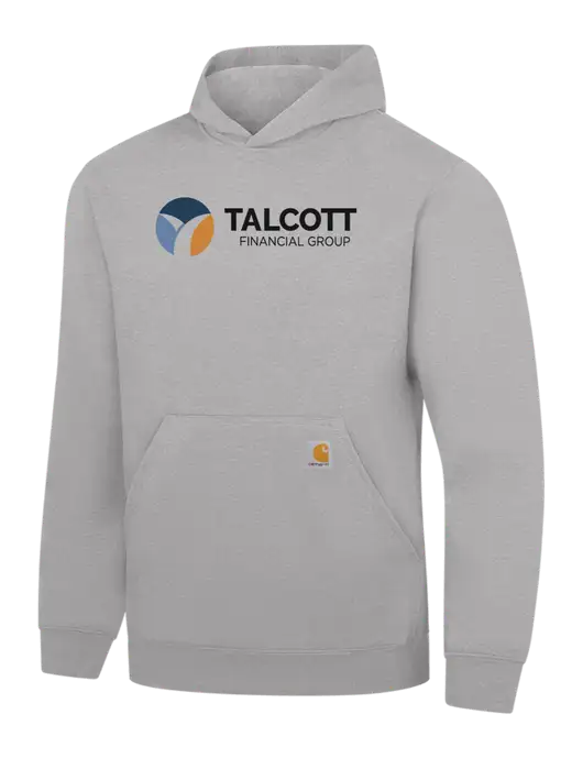 Carhartt Light Grey Heather Midweight Hooded Sweatshirt w/Talcott Logo
