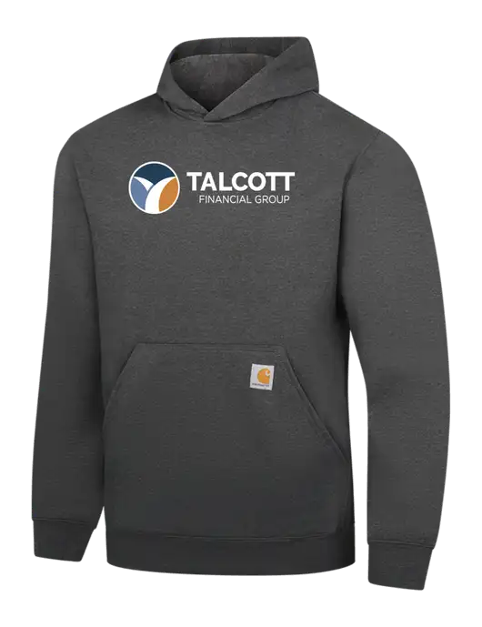 Carhartt Dark Grey Heather Midweight Hooded Sweatshirt w/Talcott Logo
