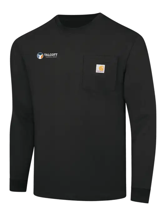 Carhartt Black Workwear Pocket Long Sleeve T-Shirt w/Talcott Logo