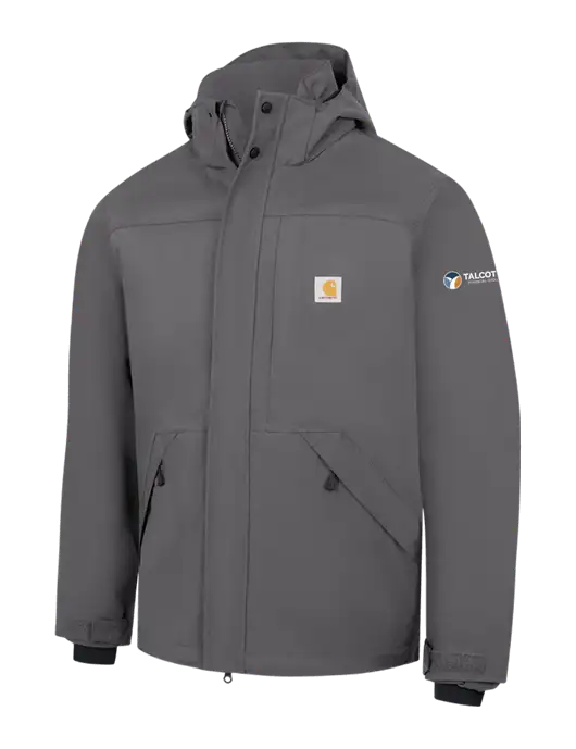 Carhartt Dark Grey Storm Defender Shoreline Jacket w/Talcott Logo