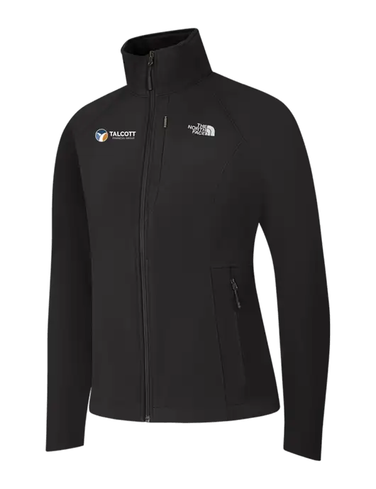North Face Womens Black Apex Barrier Soft Shell Jacket  w/Talcott Logo