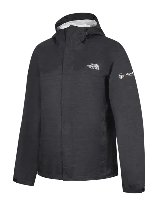 The North Face Dark Grey Heather DryVent Rain Jacket w/Talcott Logo