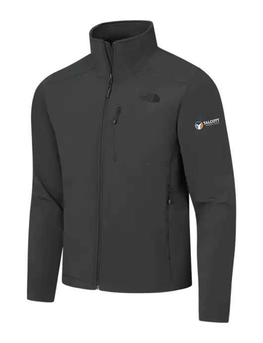 The North Face Dark Medium Grey Apex Barrier Soft Shell Jacket w/Talcott Logo