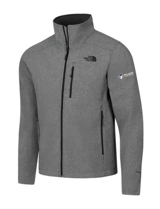 North Face Light Grey Heather Apex Barrier Soft Shell Jacket w/Talcott Logo