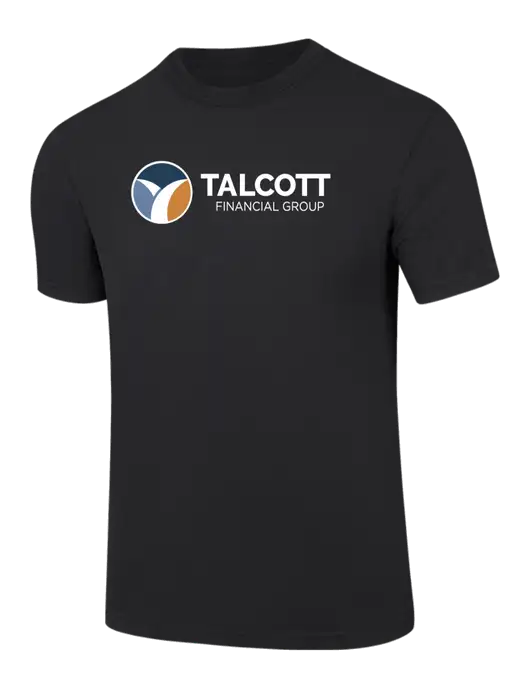 Comfort Colors 6.1 oz Black Heavyweight Ring Spun T-Shirt w/Talcott Logo