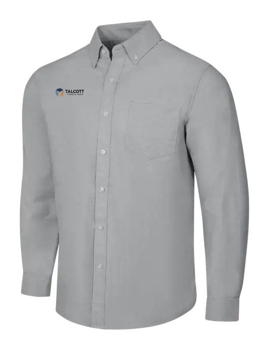 Light Grey SuperPro Oxford Shirt w/Talcott Logo