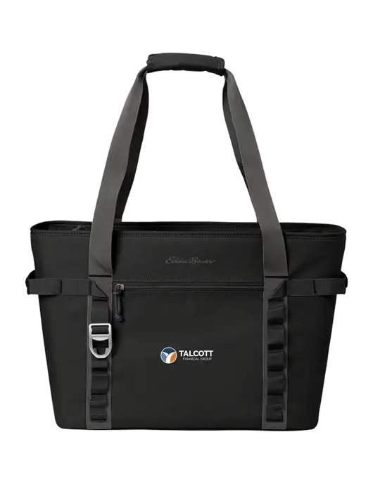 Eddie Bauer Black/Medium Grey Max Cool Tote Cooler  w/Talcott Logo