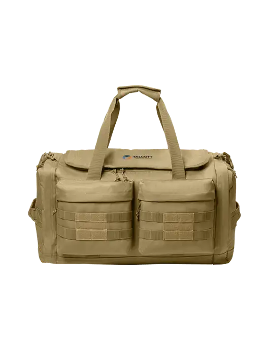 CornerStone Dark Tan Tactical Duffel w/Talcott Logo