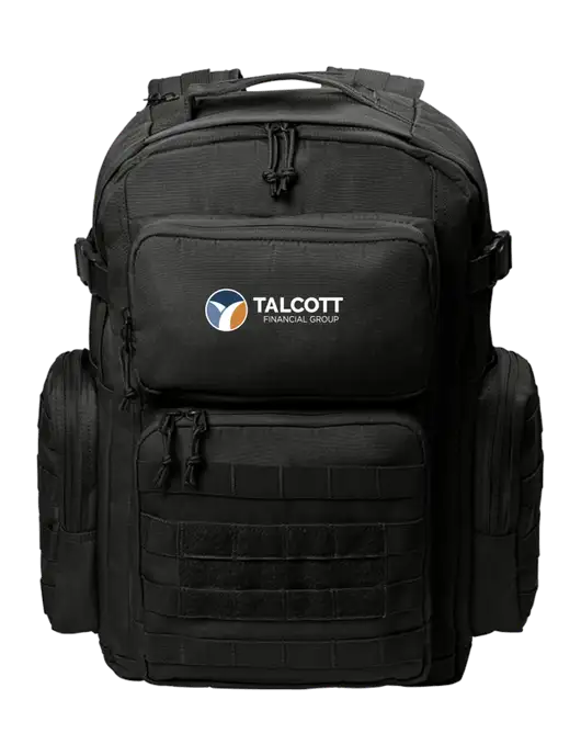CornerStone Black Tactical Backpack w/Talcott Logo
