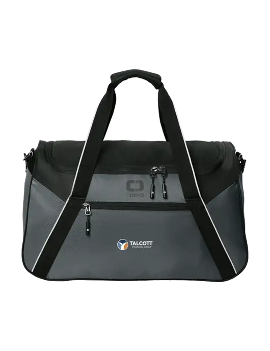 OGIO Dark Medium Grey/Black Inception Duffel w/Talcott Logo