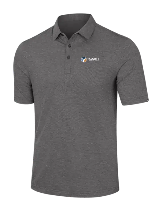 TravisMathew Dark Grey Heather Sunnyvale Polo w/Talcott Logo