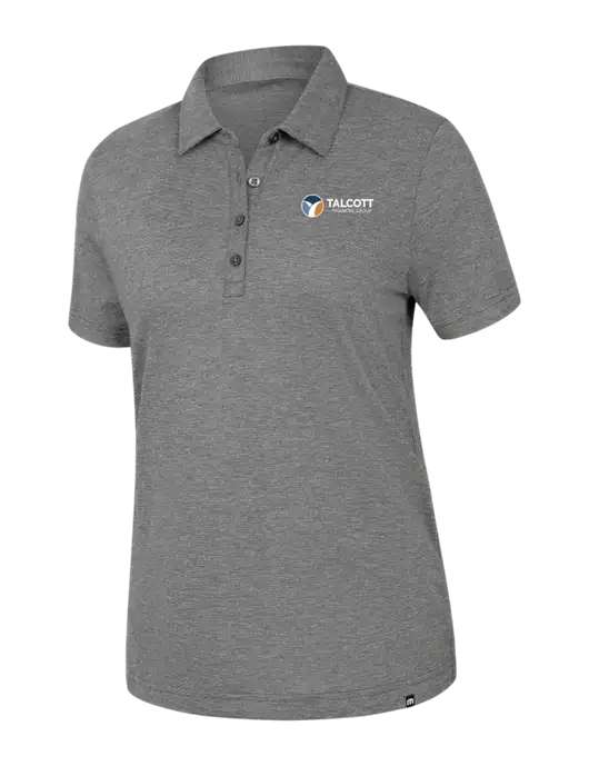 TravisMathew Womens Dark Grey Heather Sunnyvale Polo w/Talcott Logo